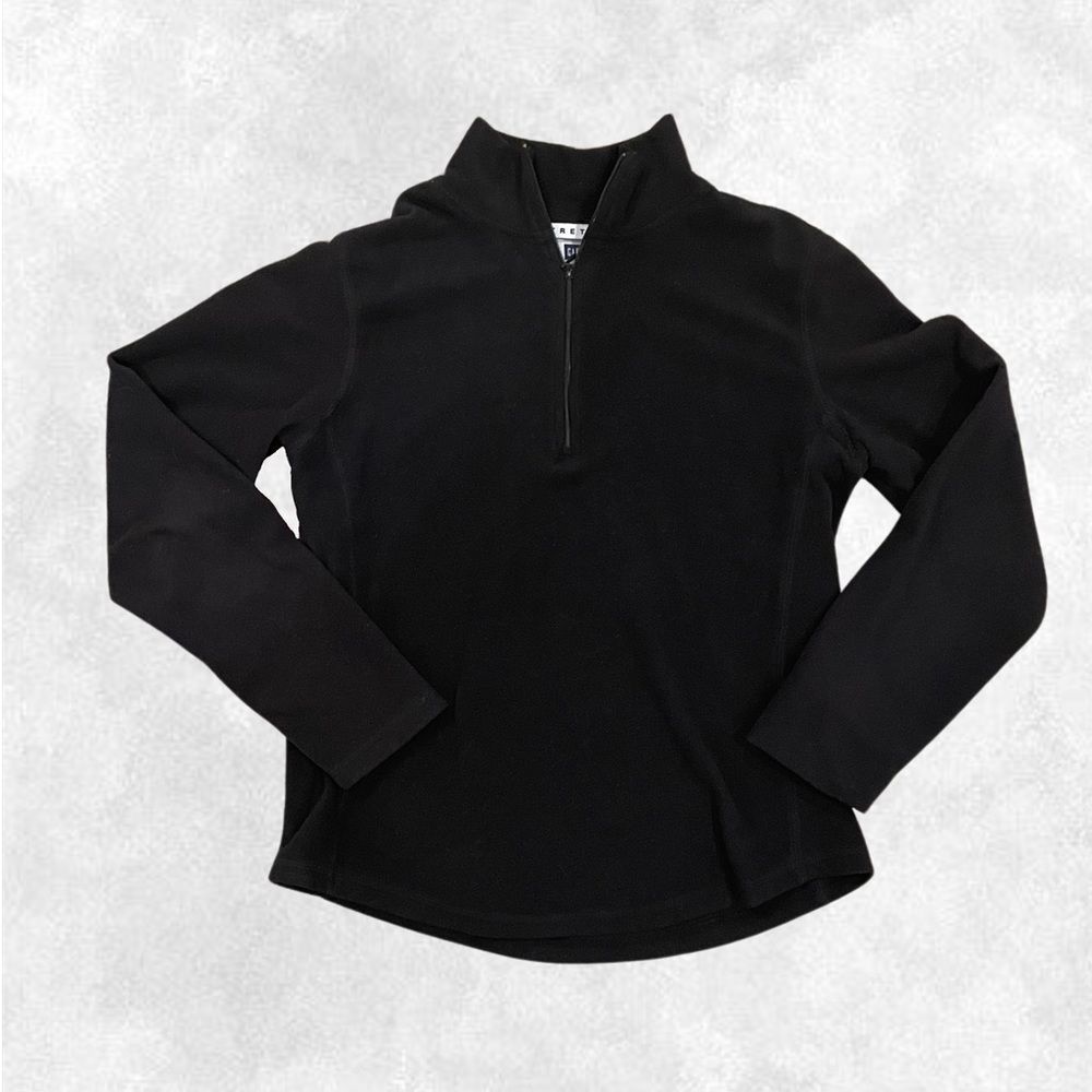 Gap Stretch Soft Black Pullover Quarter Zip Jacket